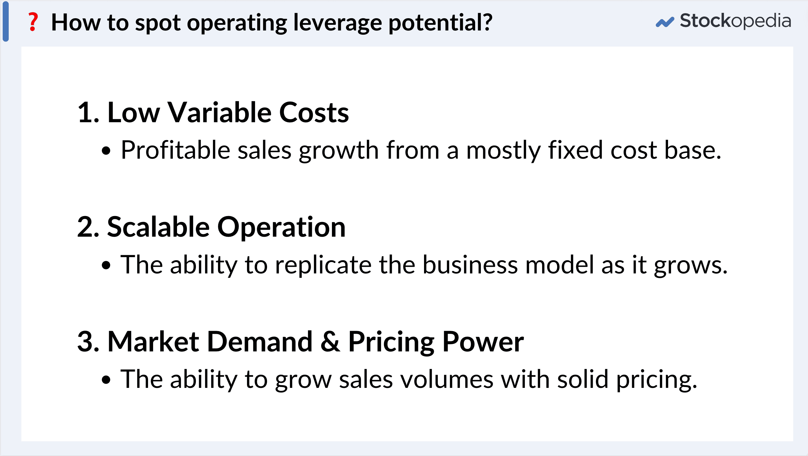 How to spot Operating Leverage Potential